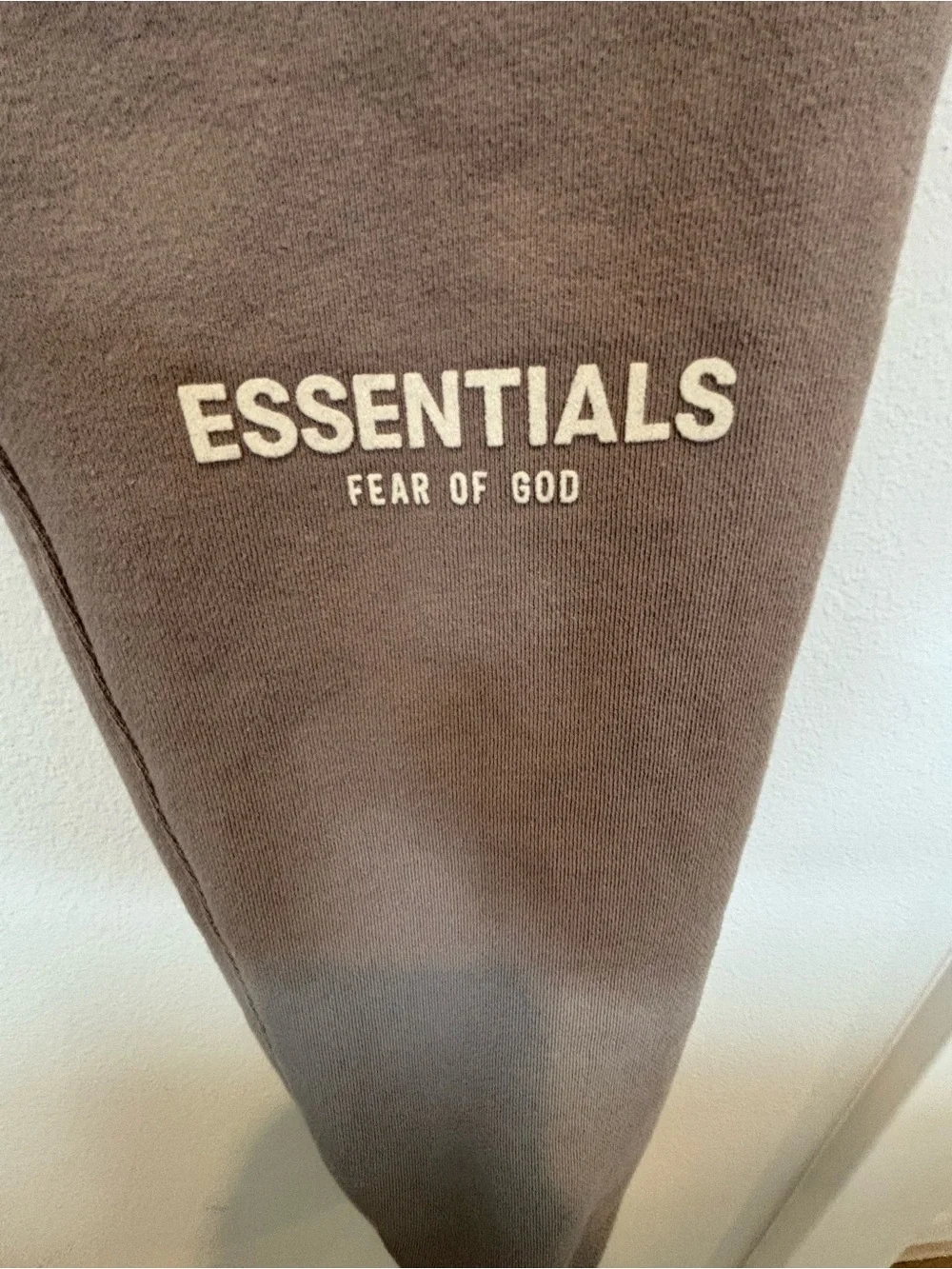 ESSENTIALS Brown Logo Joggers with Elastic Waist - Picture 3 of 6